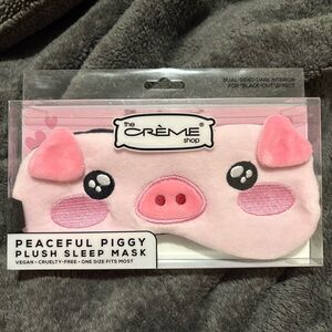 The Crème Shop Pink Piggy Plush Sleep Mask
